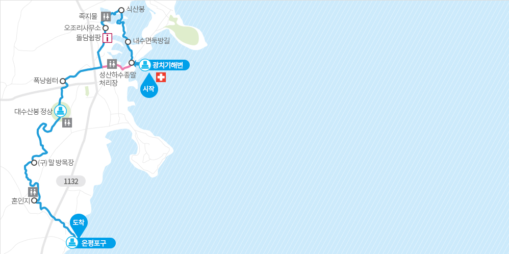 제주 올레길 2코스 전체 경로 지도